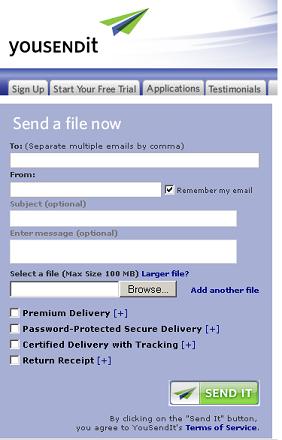 YouSendIt Form